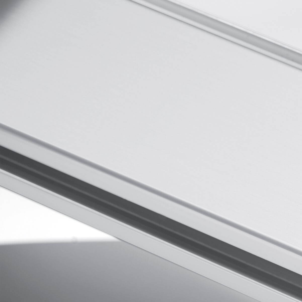 Finish aluminium white ral 9010 for glass wall