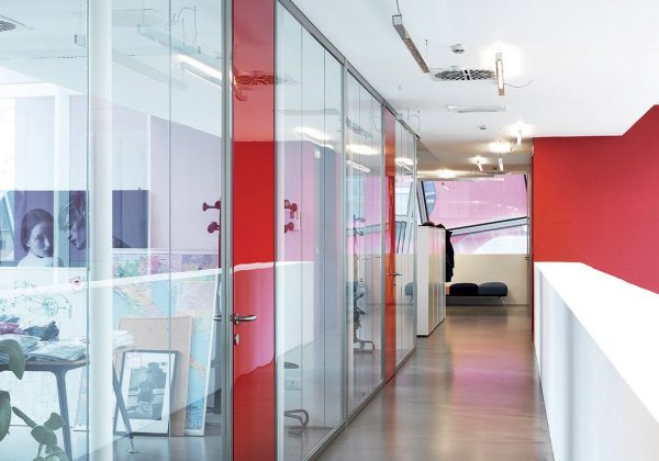 Levi's offices glass partition wall