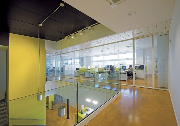 Prodeco Pharma offices glass partition wall
