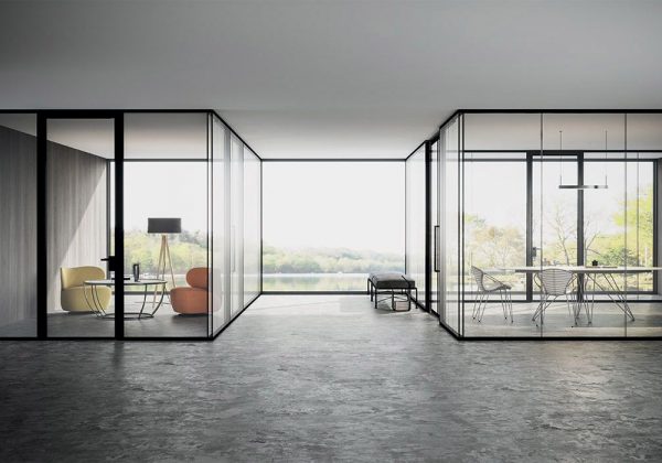 ShiSeido offices glass partition wall