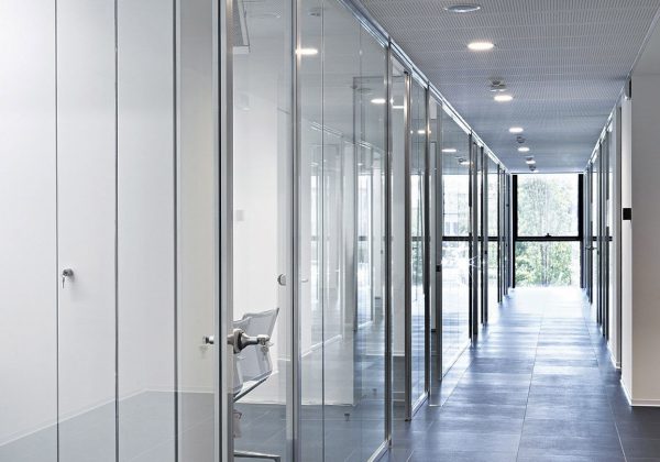 Visa offices glass partition wall